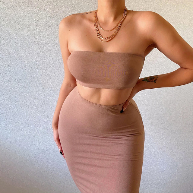 Bodycon Tube Skirt Set                                                