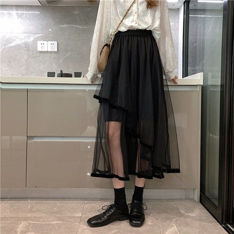 Women Solid Korean Style Women Skirt                                  