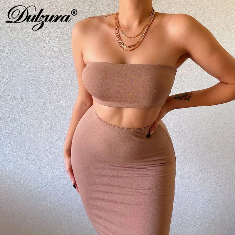 Bodycon Tube Skirt Set                                                